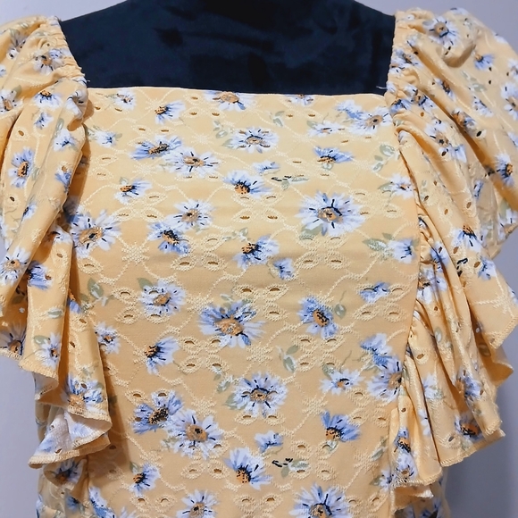 Knitworks Floral Yellow Dress for Kids - Picture 4 of 5